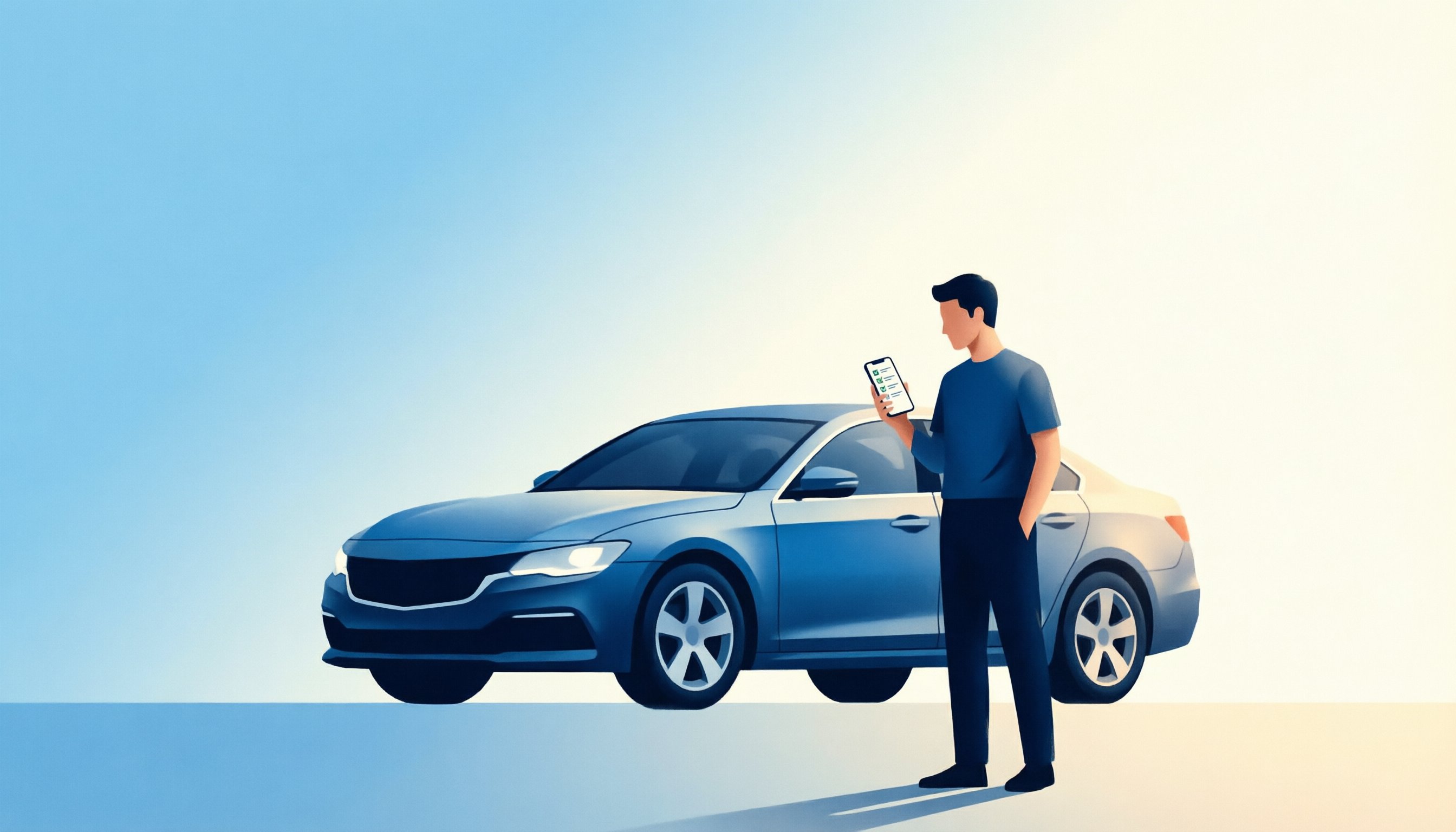 Motorista conferindo no celular se o carro continua elegível pro Uber Black ou Comfort