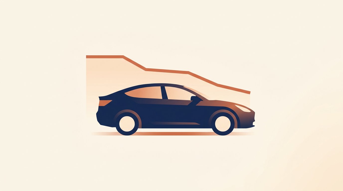 Gráfico conceitual de perda de valor de um carro ao longo do tempo