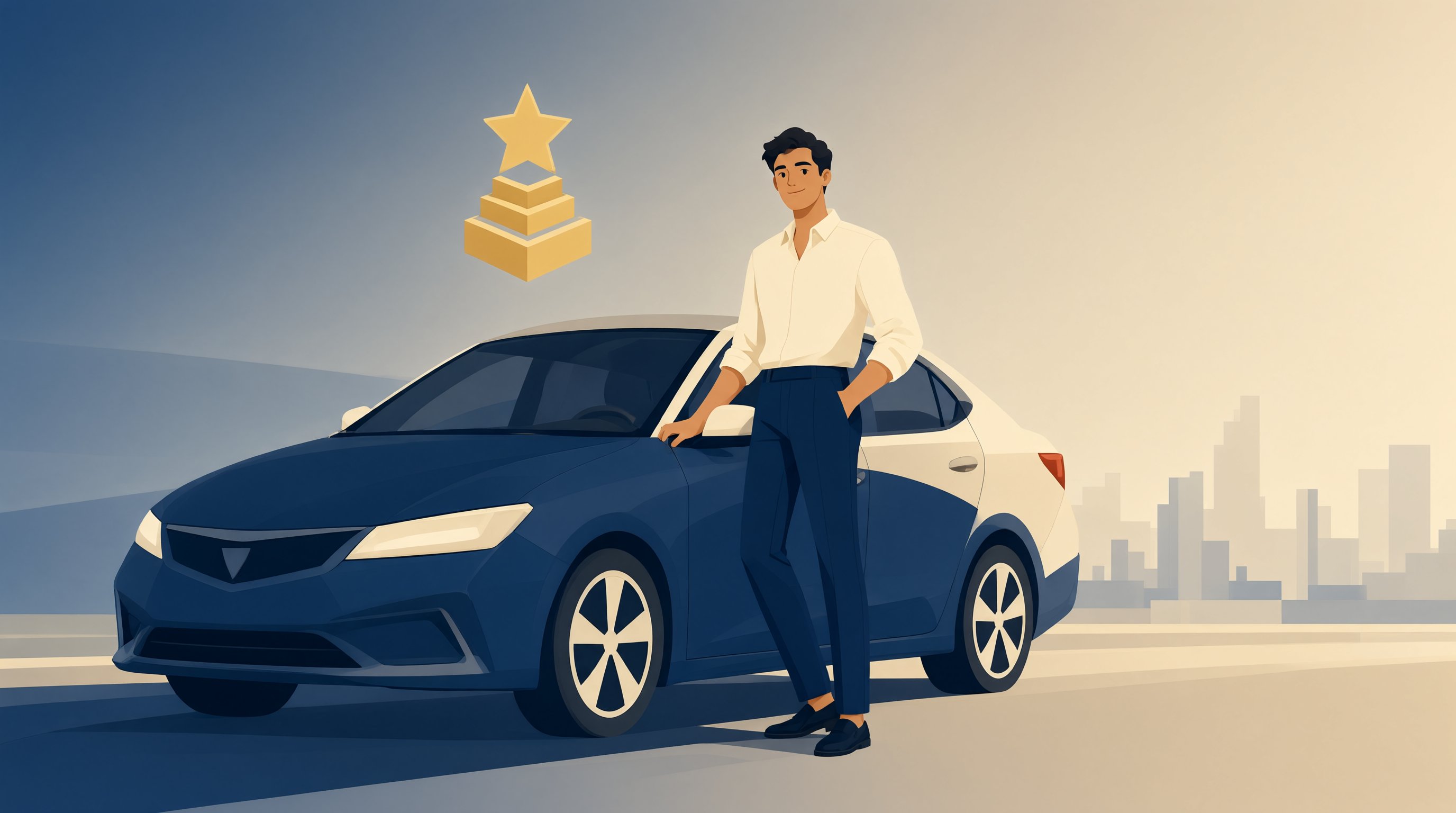 Motorista conferindo progresso de pontos e categoria no programa Uber Pro