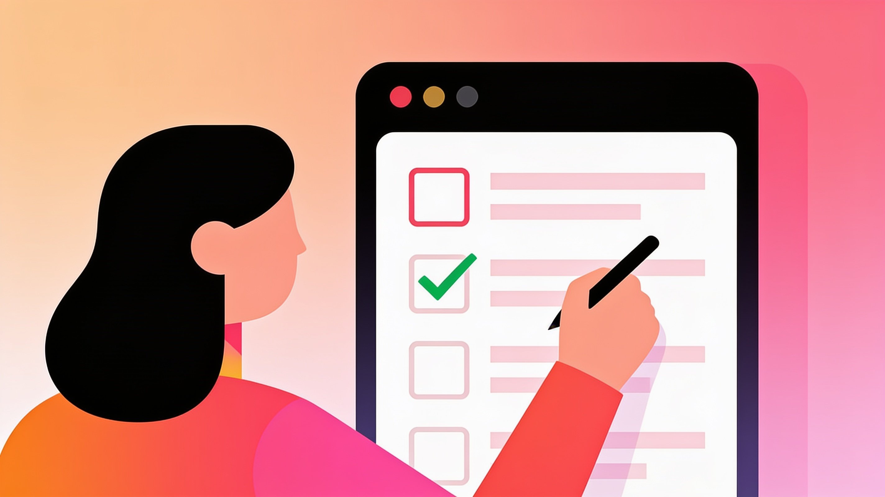 Pessoa preenchendo checklist de cadastro do Move Brasil