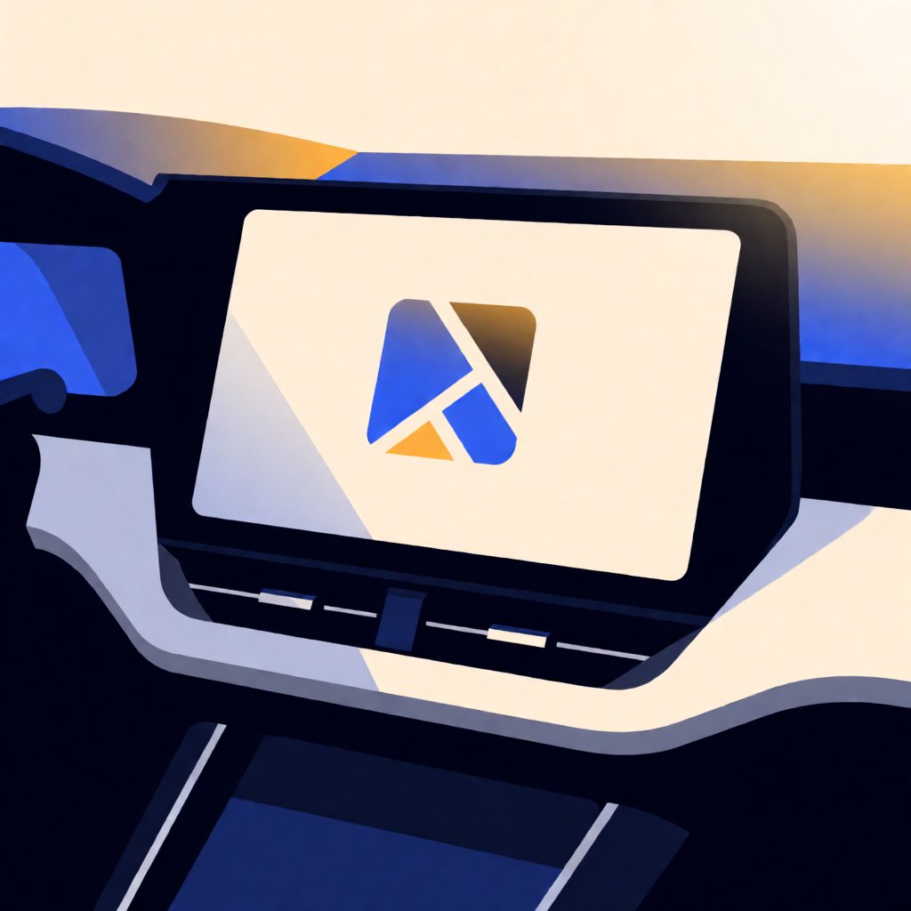 Tela do Android Auto espelhando o app da Uber no painel do carro